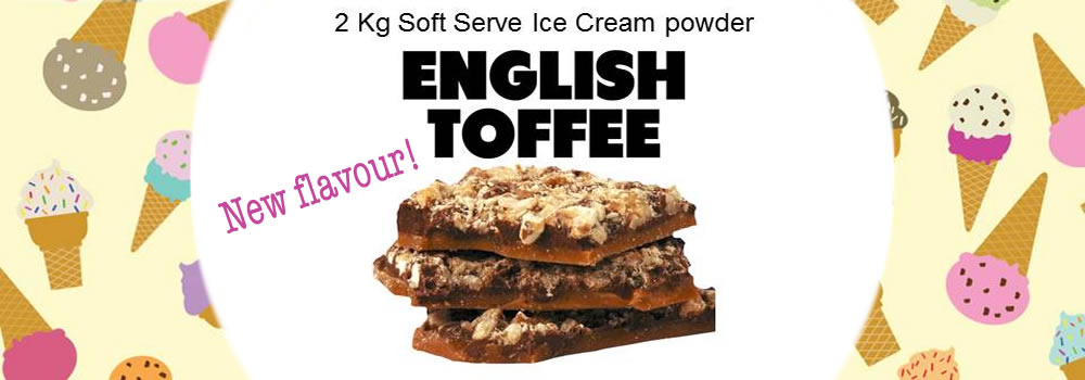English toffee ice cream powder